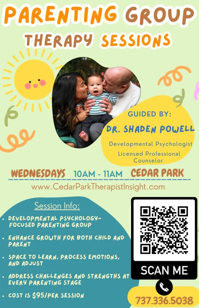 Group Therapy Sessions for parents of toddlers and pre adolescence